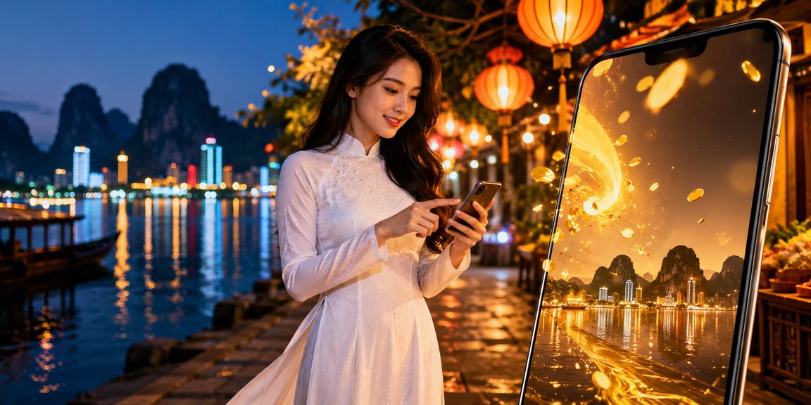 Phụ nữ mặc áo dài nhận thưởng hoàn tiền tại vịnh Hạ Long